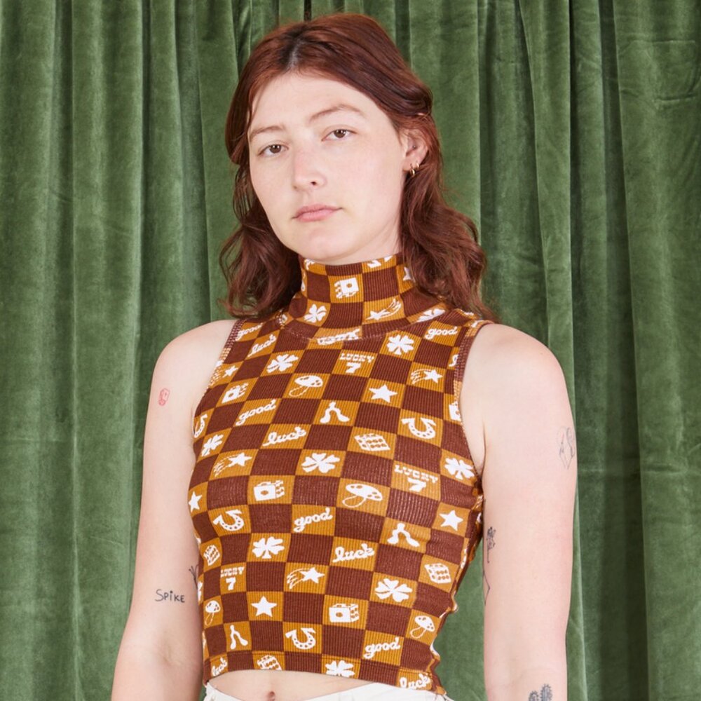 Big Bud Press "Lucky" Sleeveless Essential Turtleneck